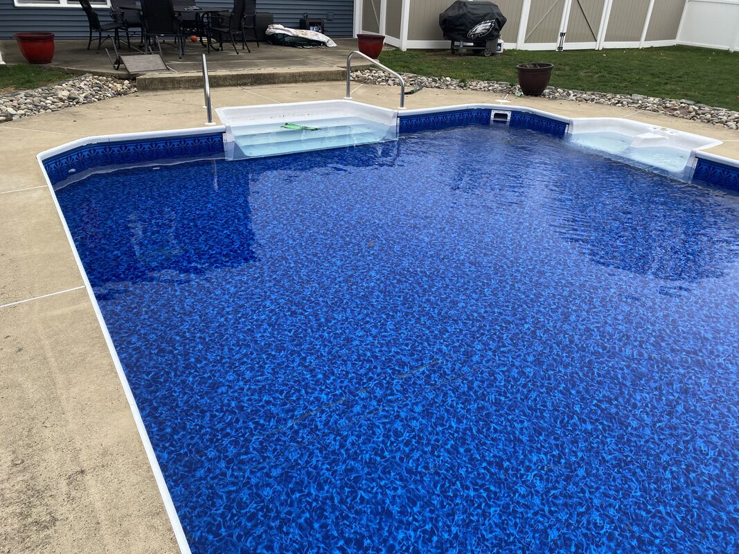 new vinyl liner inground pool construction
